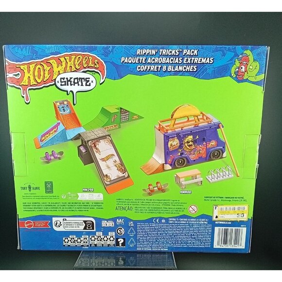 Hot Wheels Skate Rippin’ Tricks Pack Tony Hawk Mini Fingerboards & Accessories S - Picture 4 of 4